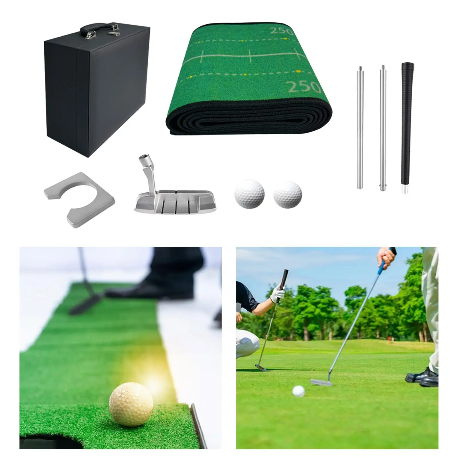 Golf Putting Green Mat Set Indoor Putting Green for Indoor Exercise Golfing