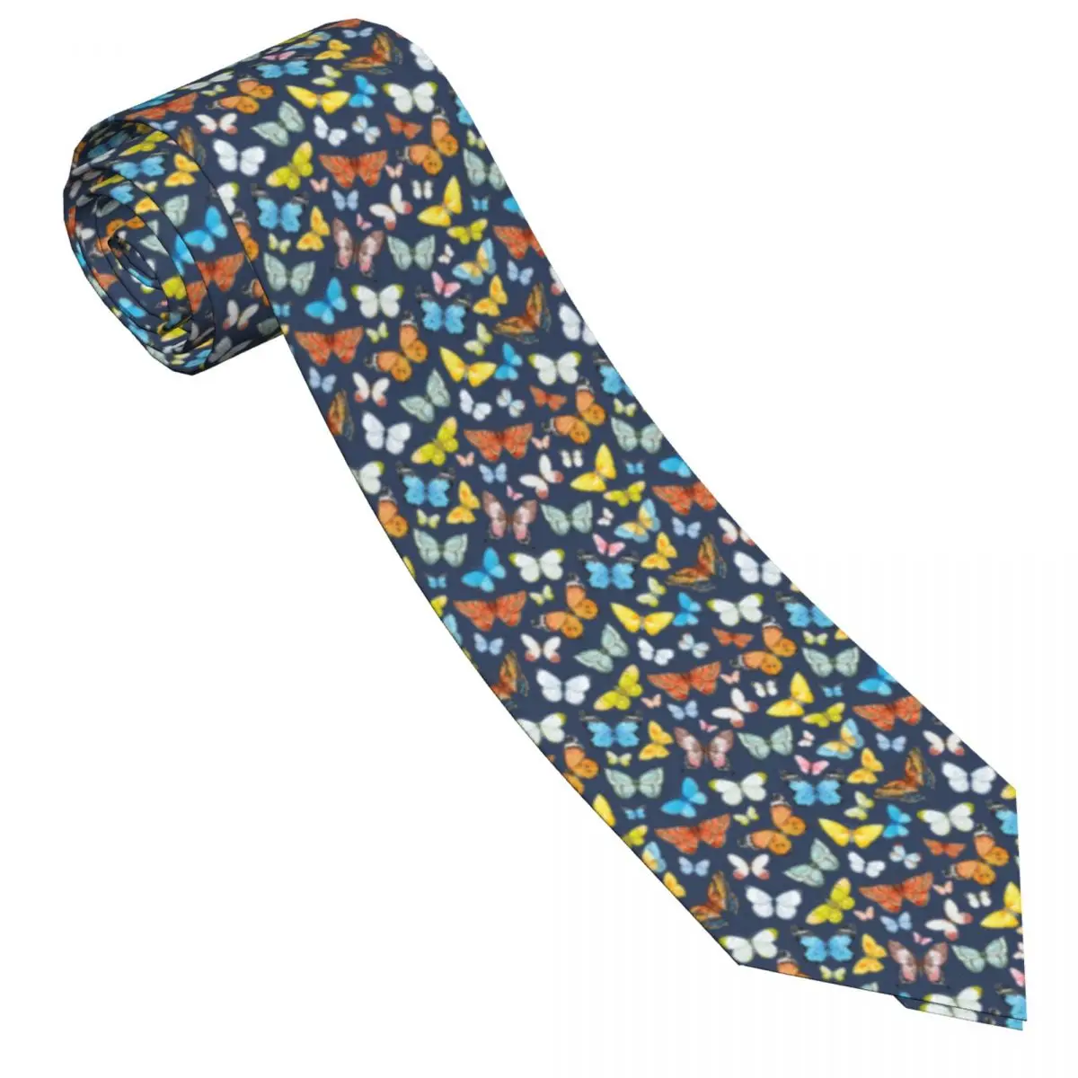 

Mens Tie Watercolor Butterfly Neck Ties Cartoon Kawaii Funny Collar Tie Design Leisure High Quality Necktie Accessories