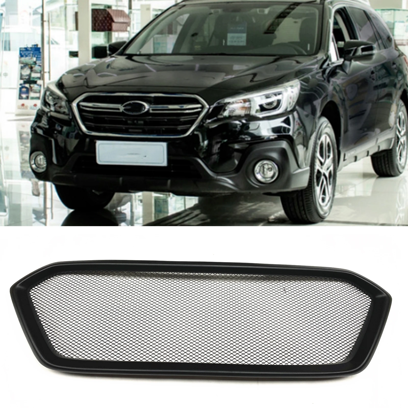 Front Grille Grill Upper Replacement Bumper Hood Mesh Grid Auto Accessories For Subaru Outback Sport 2020 2021 2022