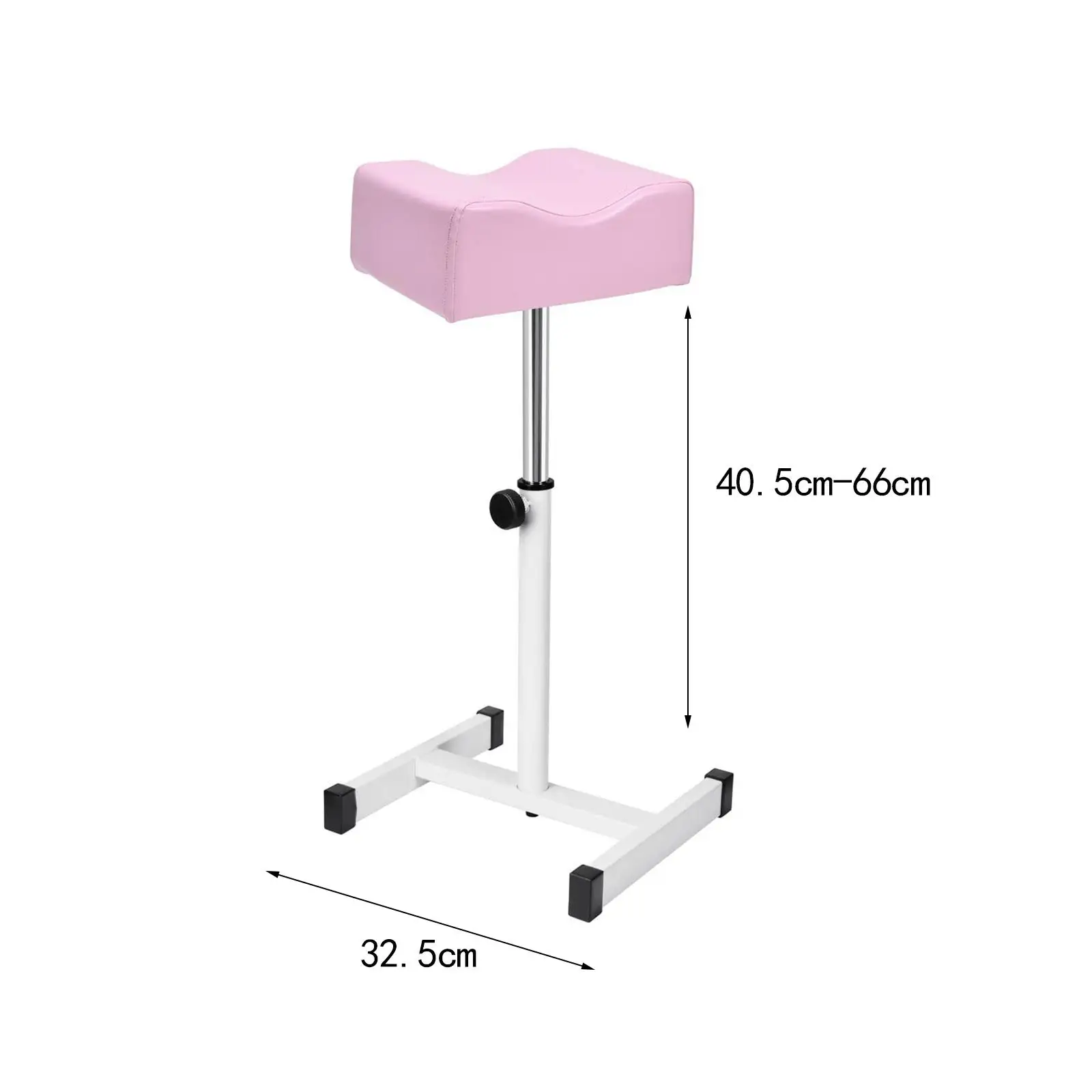 Technician Stand Stool Adjustable 40.5cm-66cm Pedicure Foot Rest Sturdy with Soft Cushion for SPA