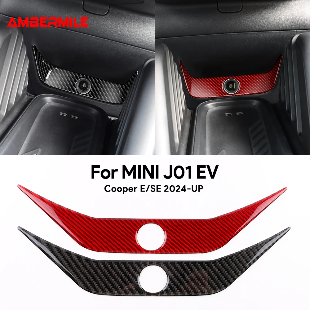 

For Mini Electric Cooper E SE J01 EV 2024 2025 Cigarette Lighter USB AUX Panel Console Accessories Car Sticker Interior Trim