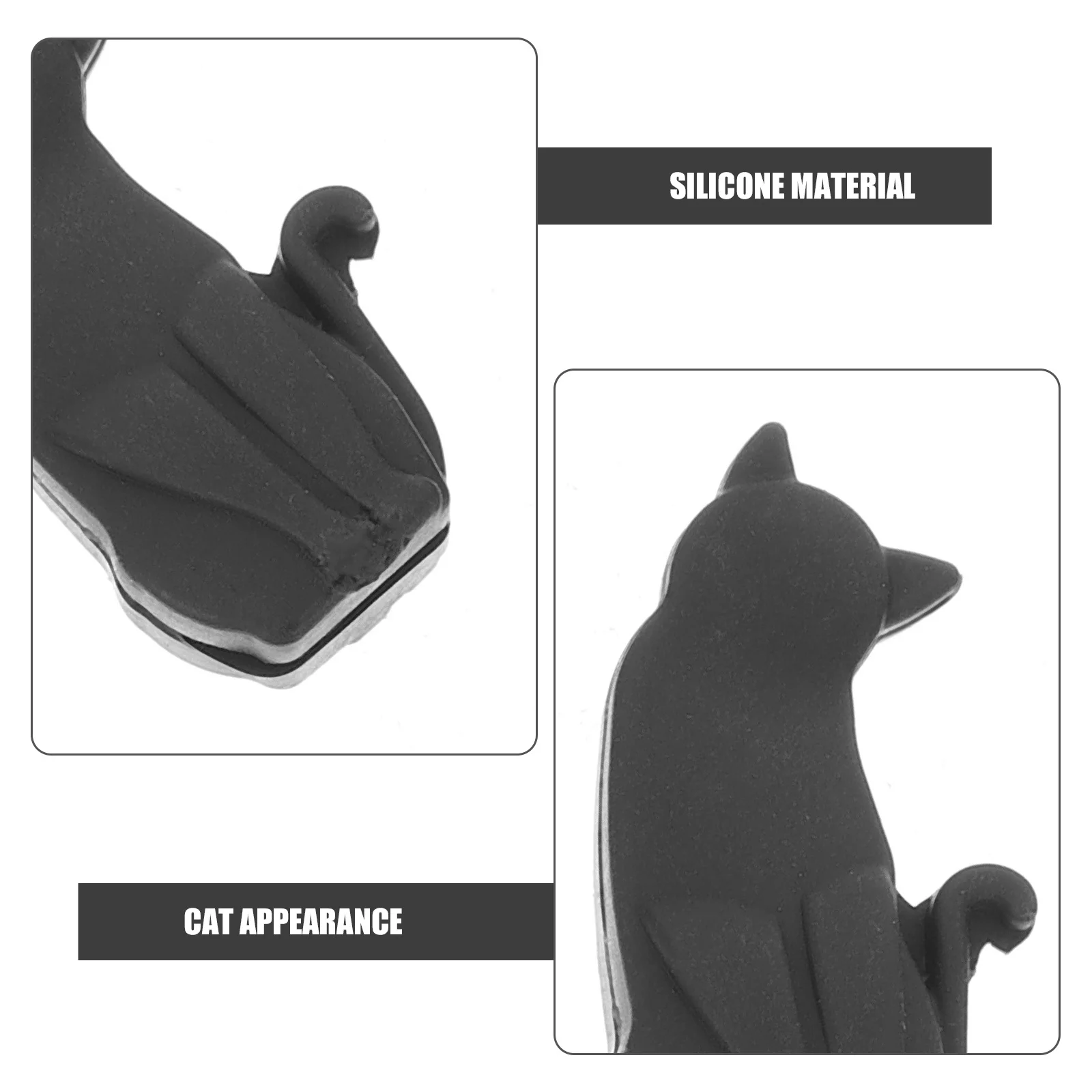 

6Pcs Cat Shape Silicone Drink Identifiers Wine Glass Markers Wine Charms for Gathering Cat Cup Marker