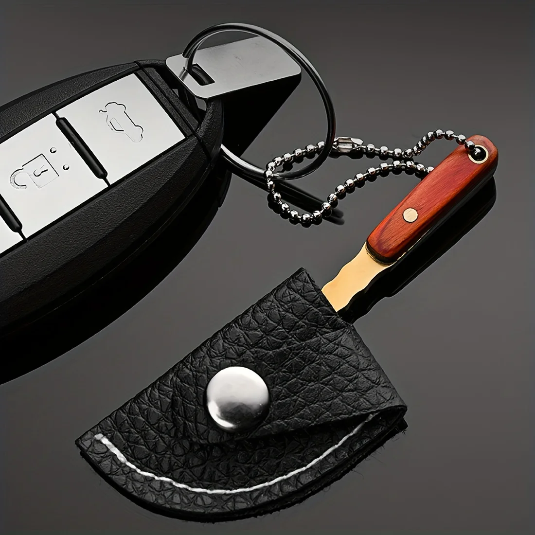 Mini Axe Knife Wood Handle Fixed Blade Stainless Steel EDC Pocket Hatchet Portable Unboxing Cutter Collect Decor Gift