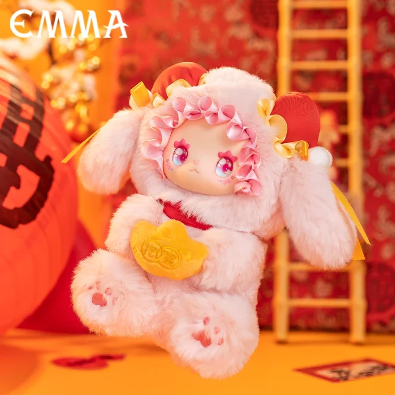 جميل إيما سر الغابات عناق الأرنب لطيف أنيمي عمل الشكل حلية التماثيل ديكور المنزل سطح المكتب دمى نموذج للفتيات هدية