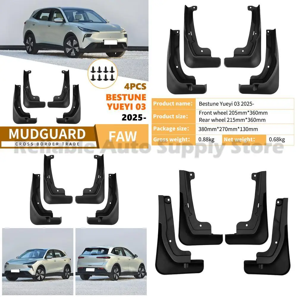 

For Bestune Yueyi 03 2025 Mud Guards Rubber Fender Flares Premium Quality Durable Protection Stylish Design