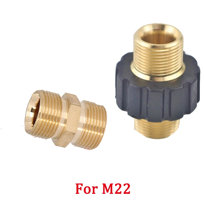 

High Pressure Hose Quick Connector Accessories M22 15MM 14MM Copper Adaptor Double Outside Thread for Karcher K HD HDs Series