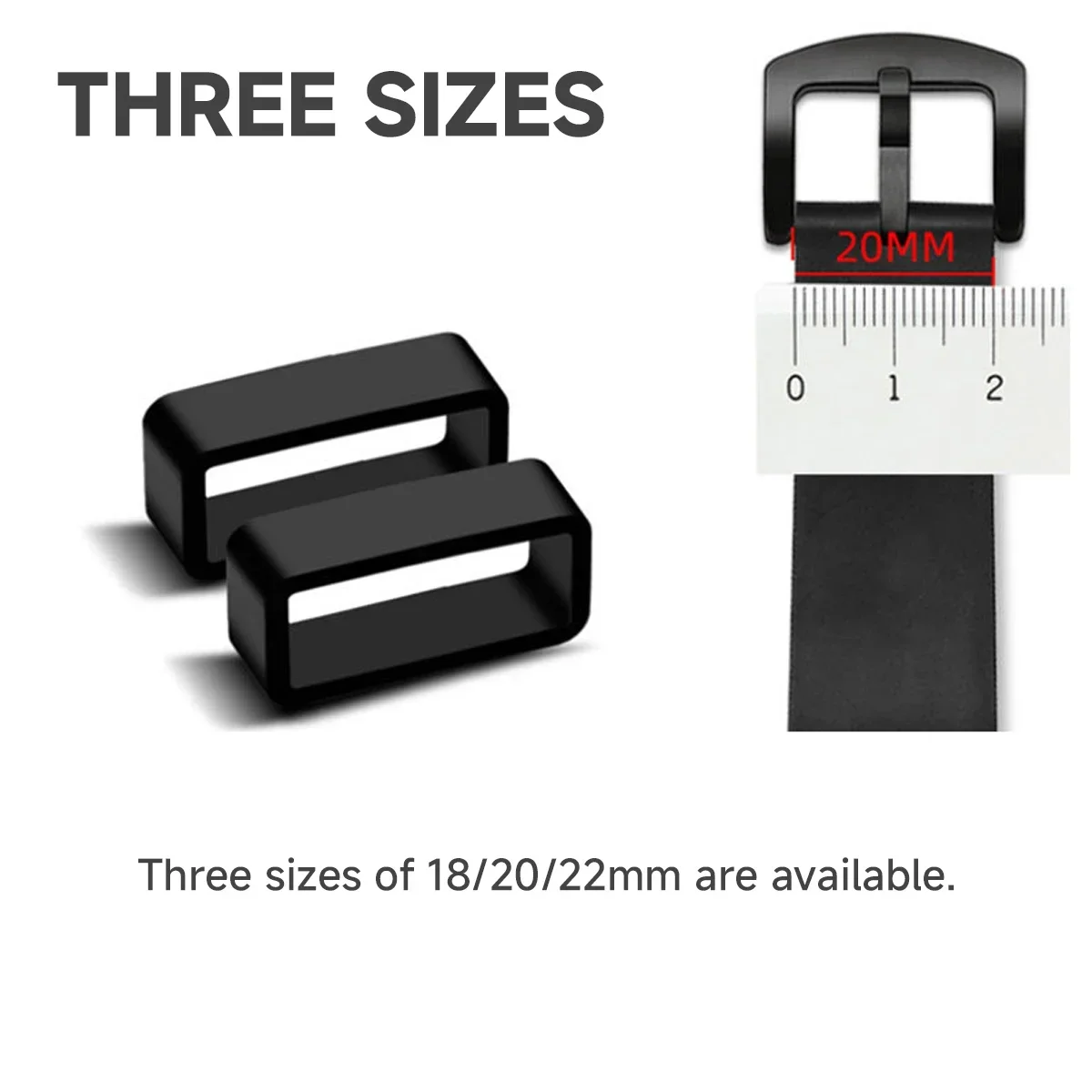 4pcs Silicone Strap Ring 12 14 16 17 18 19 20 22 24 26mm Waterproof Loops Security Holder Watch Accessories Rubber Band Keeper