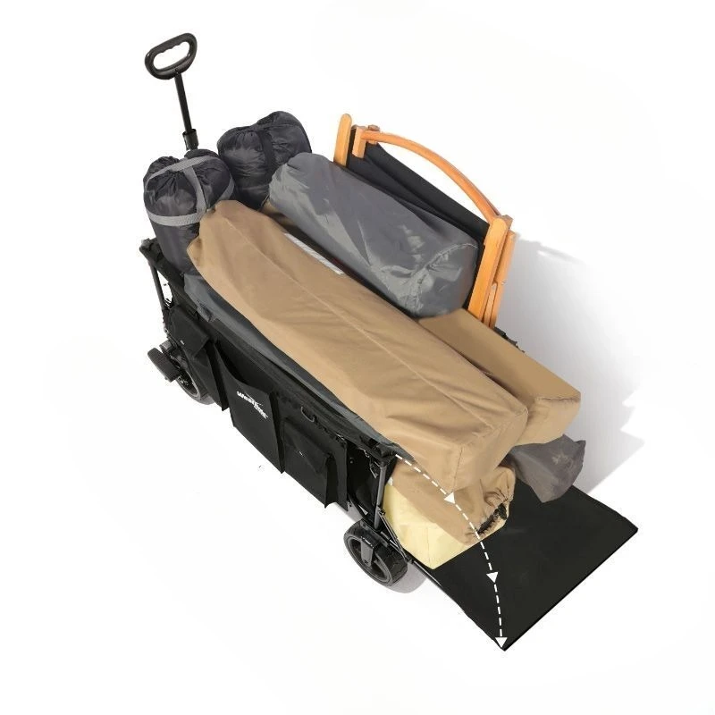 Large Camp Vehicle, Fishing Tank Wheel Outdoor Folding Cart