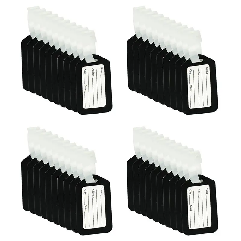 

НОВИНКА - 40 шт. бирок для багажа, этикеток для чемоданов, аксессуаров для путешествий, черные