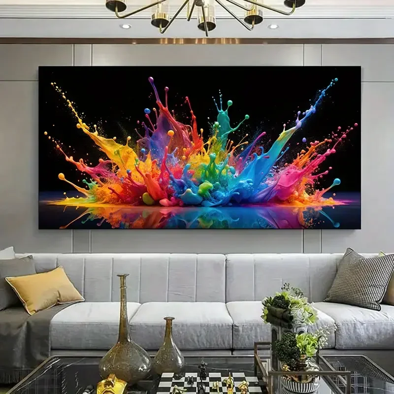 Large-sized 1pc frameless Canvas Painting 2D/flat 1pc 27.55inch*55.11inch/ 70cm*140cm Frameless Modern wooden wall Canvas Painti