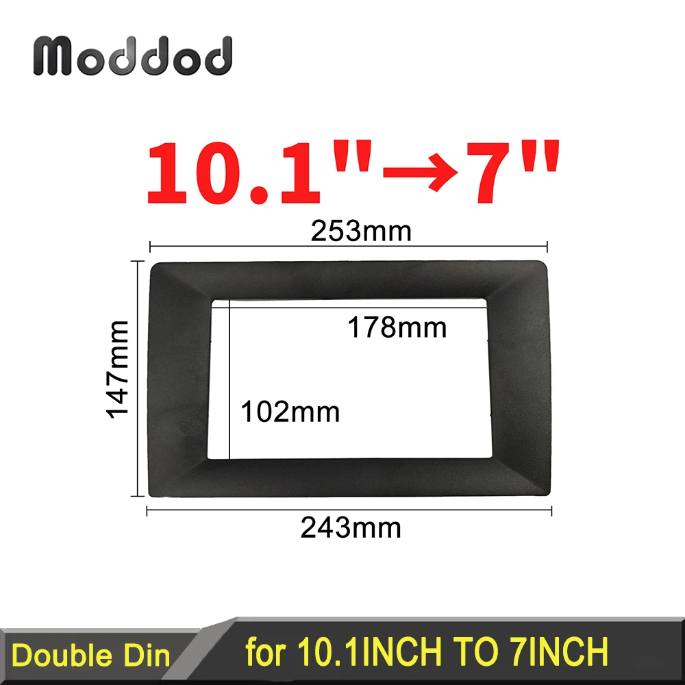 Double 2 DIN Car Frame 10.1INCH TO 7INCH Android Player  Adapter Cover Radio Fascia Faceplates Dash Kit Stereo Panel Bezel