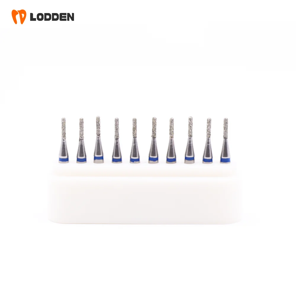10pcs Dental Diamond Burs 109-R010M Flat End Cylinder SF-R41 RA Low Speed Drill Blue Rings High Quality Dentistry Grinding Tools - Image 4