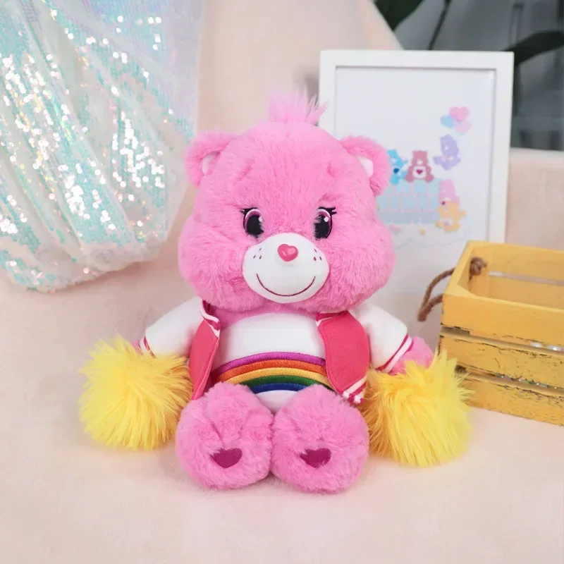 ใหม่ 33cm Kawaii แท้ Carebears ตุ๊กตาของเล่นตุ๊กตาน่ารักตุ๊กตาตกแต่งห้องหมีน่ารักเด็กของขวัญวันเกิดคริสต์มาสของขวัญ