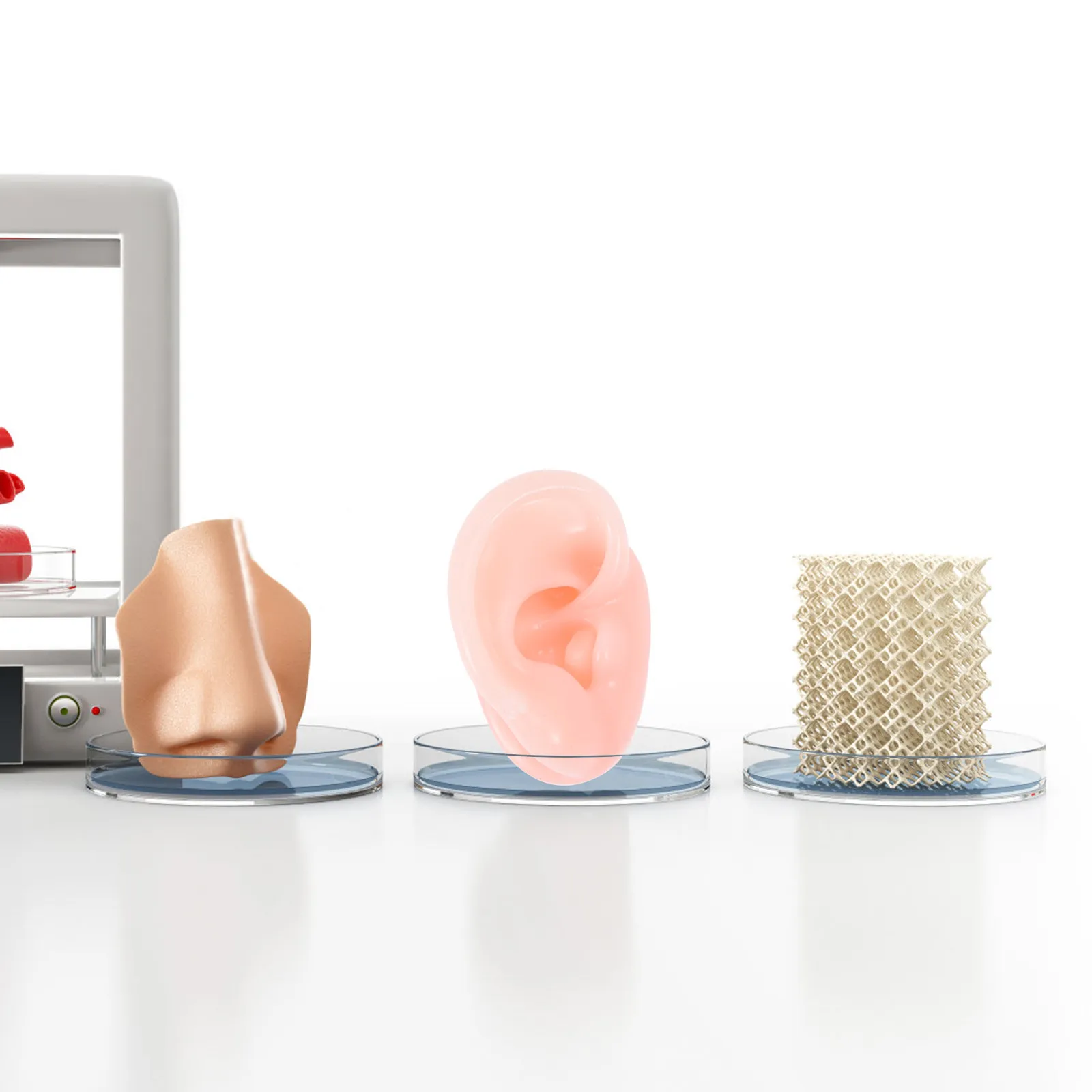 

2Pairs Silicone Ear Models Artificial Realistic Ear Molds High Simulation Display Tool for Piercing Practice Cleaning