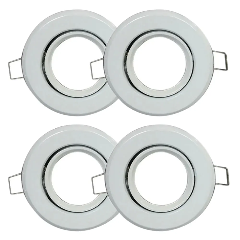 NEW 4-Piece Brushed MR11 Light Kit with 50mm 60mm Hole Recessed GU4 Satin Face Down Light Fixture Shell Accessories