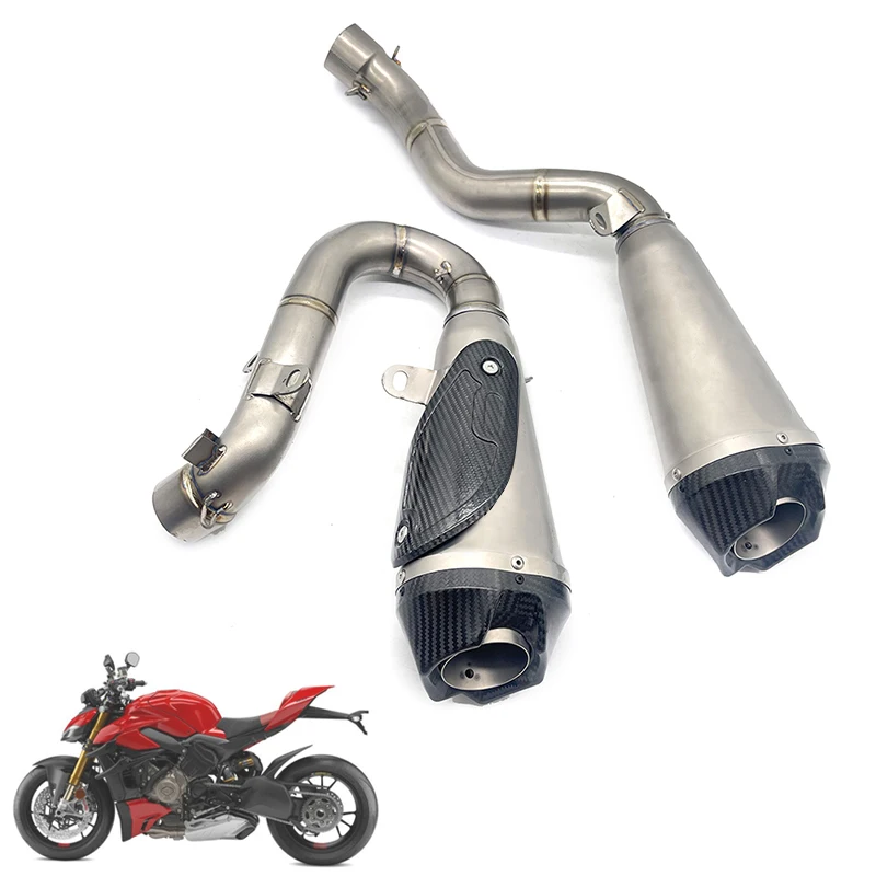 

Полные системы без шнуровки, передняя выхлопная труба мотоцикла, модифицированный глушитель для мотокросса, Escape для Stortale V4 Streetfighter 2024