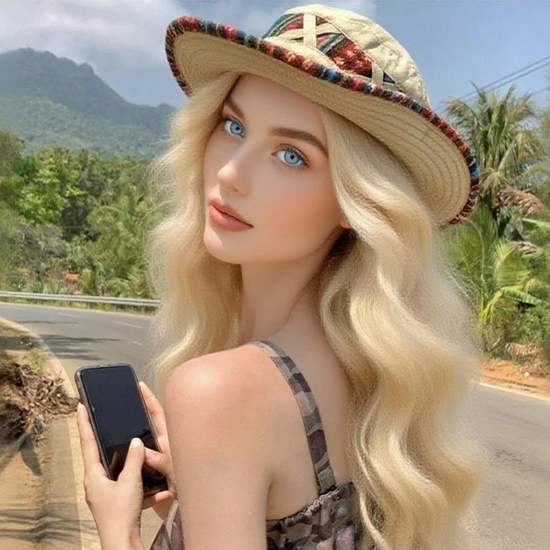 Tribal Print Bucket Hat Portable Ventilated Cotton Mix Foldable Travel Sun Protections