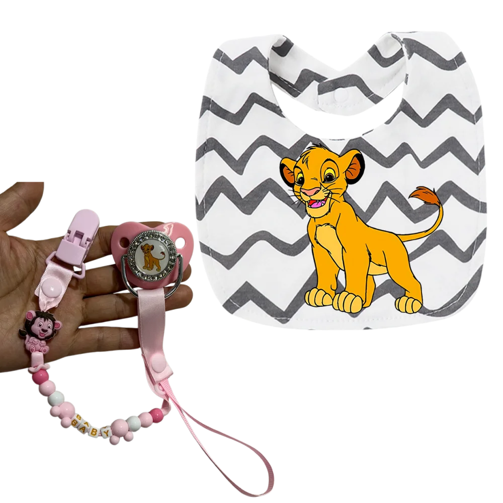 

Cute baby chewable pacifier baby nipple holder newborn feeding bib for girls or boys Suitable for babies aged 0-12 months