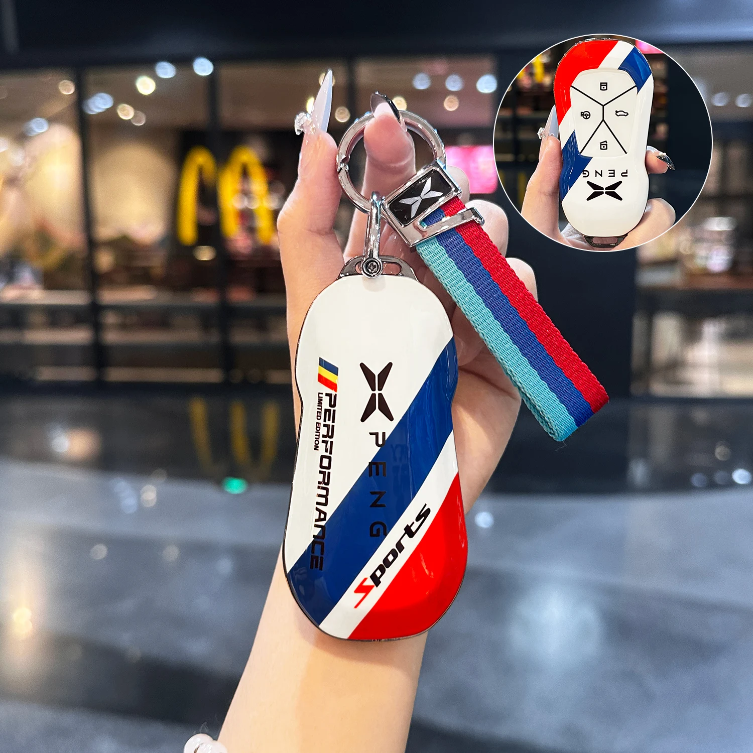 

Racing Style TPU Car Remote Key Case Cover Holder Shell For Xiaopeng G6 P7 P7i P5 G9 G3i G3 2022 Auto Fob Keychain Accessories