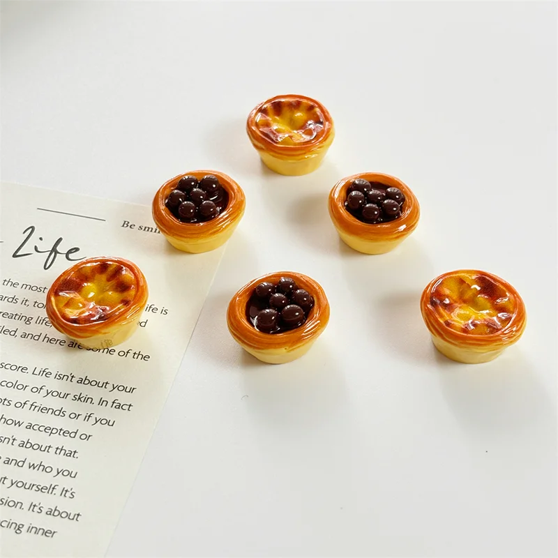 3D Simulated Food Fridge Magnets Cartoon Dessert Egg Tart Hong Kong Café Souvenir Gifts Photo Message Holder Kitchen Home Decor