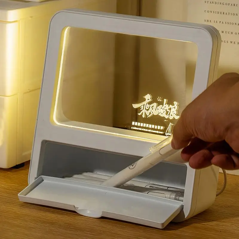 Доска для сухого стирания, стираемая доска для граффити с держателем для карандашей, многоцелевой блокнот, настольный декор для прикроватной тумбочки, спальни, студии