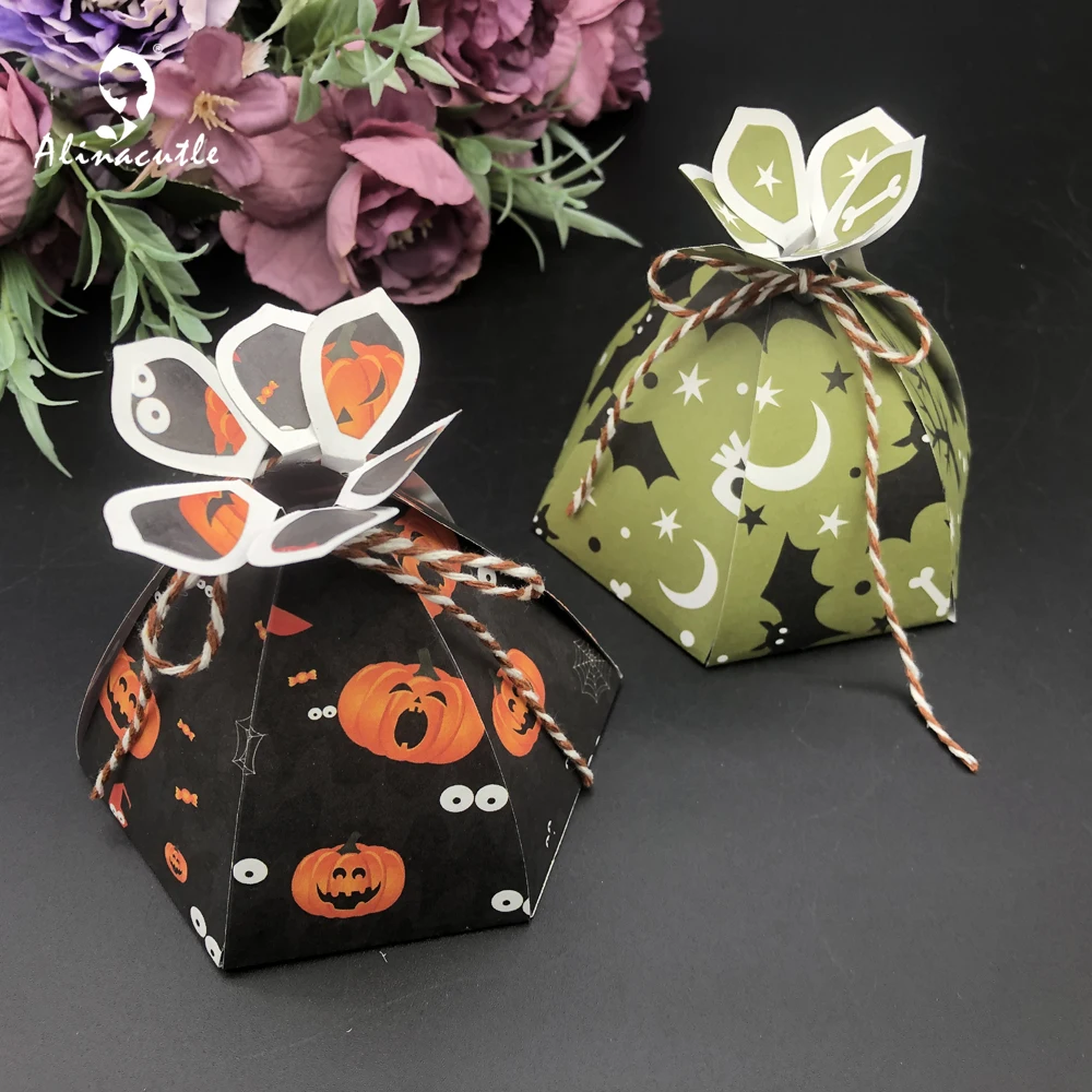 Alinacutle Metal Cutting Dies Cut Flower Treat Box Gift Bag Scrapbooking Paper Craft Album Handmade Card Template Die Cutting