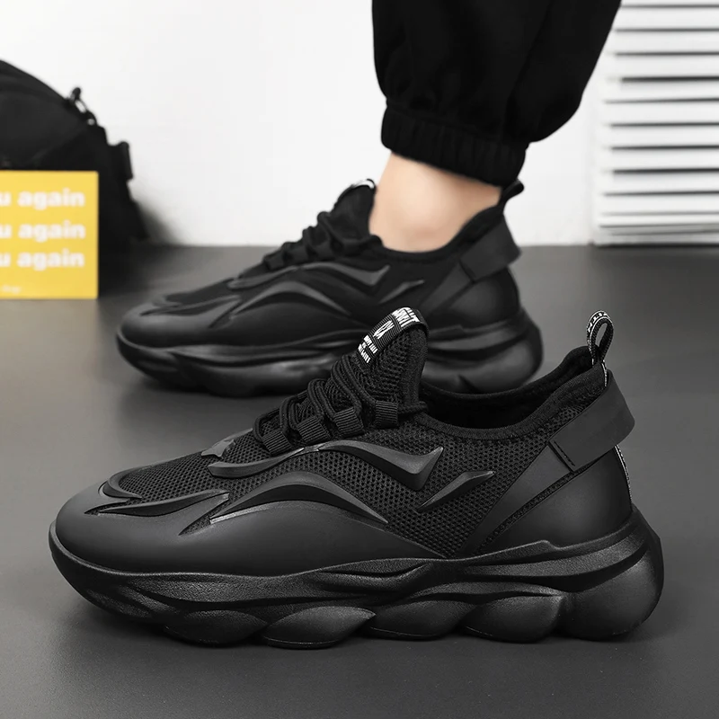 All Match Men Sneakers Simple Classic Style Soft Sole Comfortable Sports Shoes Wear Resistant Casual Footwear For Daily Travel