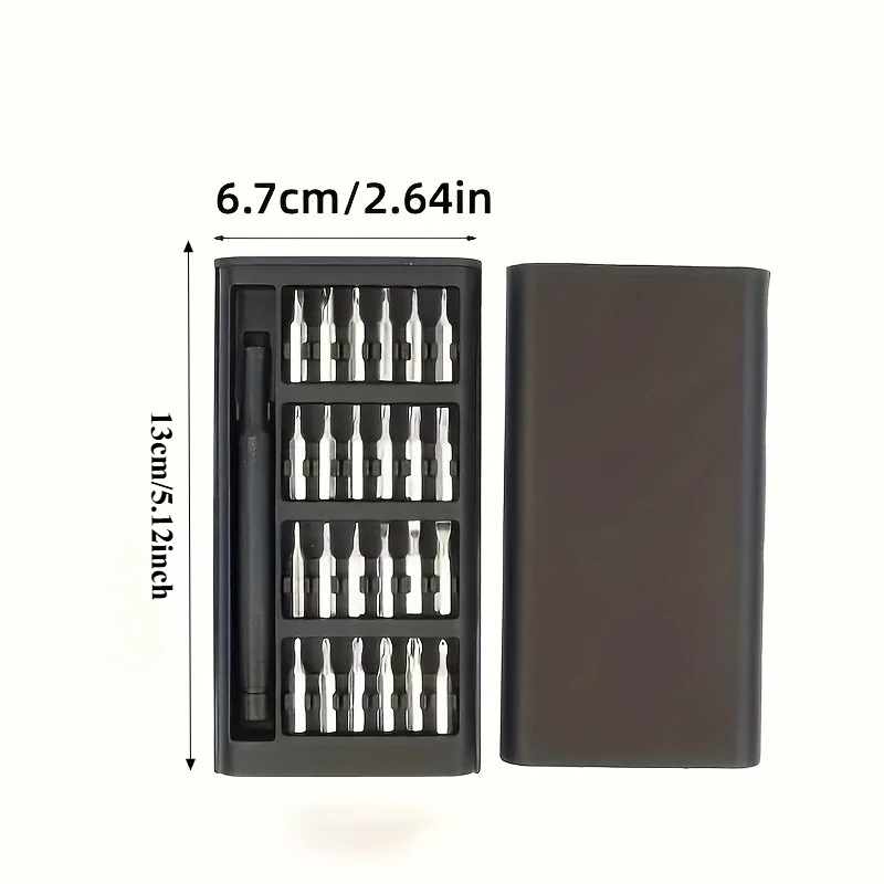 25 in 1 Mini Screwdriver Set, Flat Head and Cross Shaped Small Screwdrivers, Suitable for Electronic Products