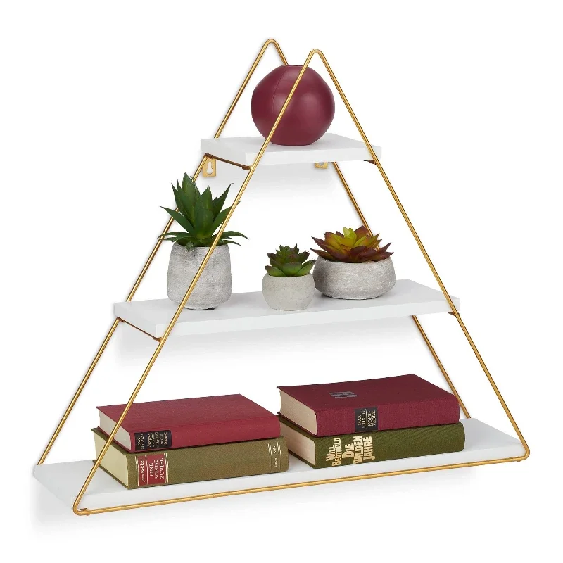 Hanging rack Storage wall rack Pyramid shape floating rack