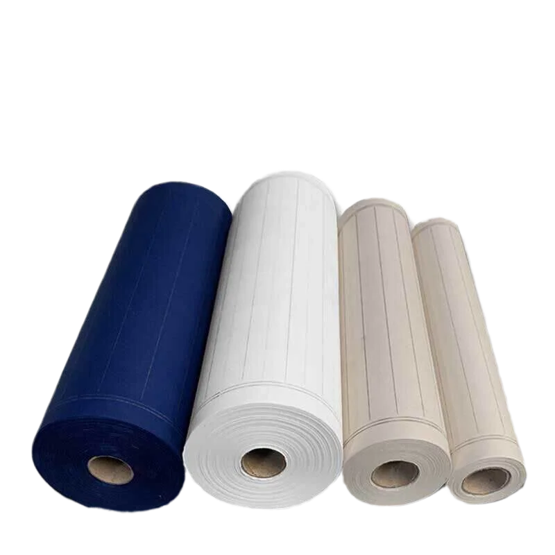 Rice Paper Thickened Vertical Grid, Antique White Double-sided Blue Book Small Block Copy Scripture Long Scroll