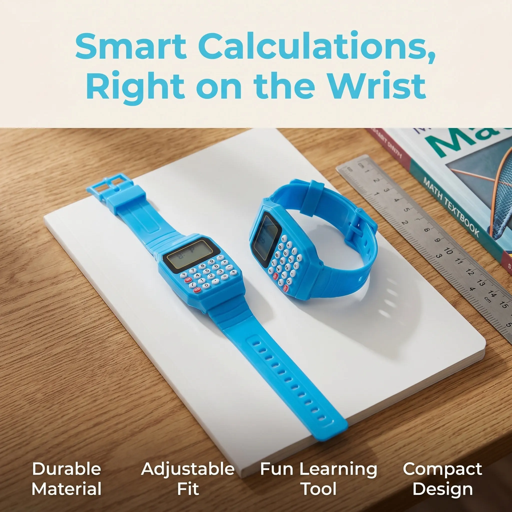 2Pcs Calculator Watches Portable Creative Wrist Calculator Watch Birthday Party Favors Educational Gift Watch