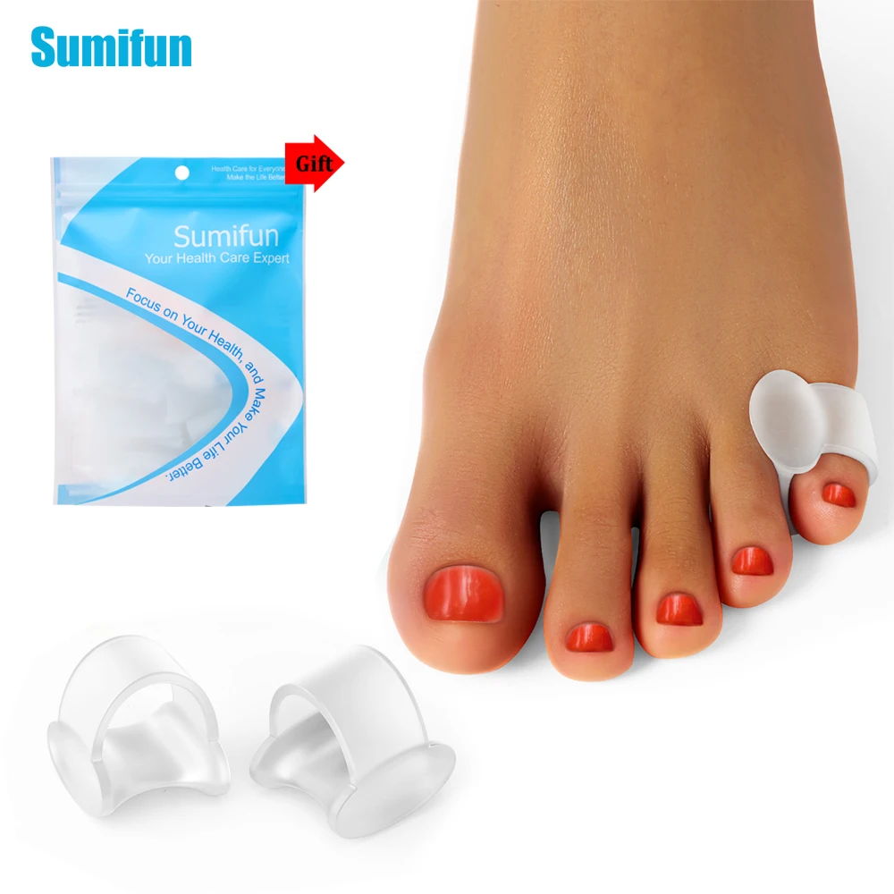 

2/4/6/10Pcs Sumifun Silicone Toe Pad Dactylitis Orthotic Device Pointed Separator Little Finger Corrector Small Toe Curl Overlap
