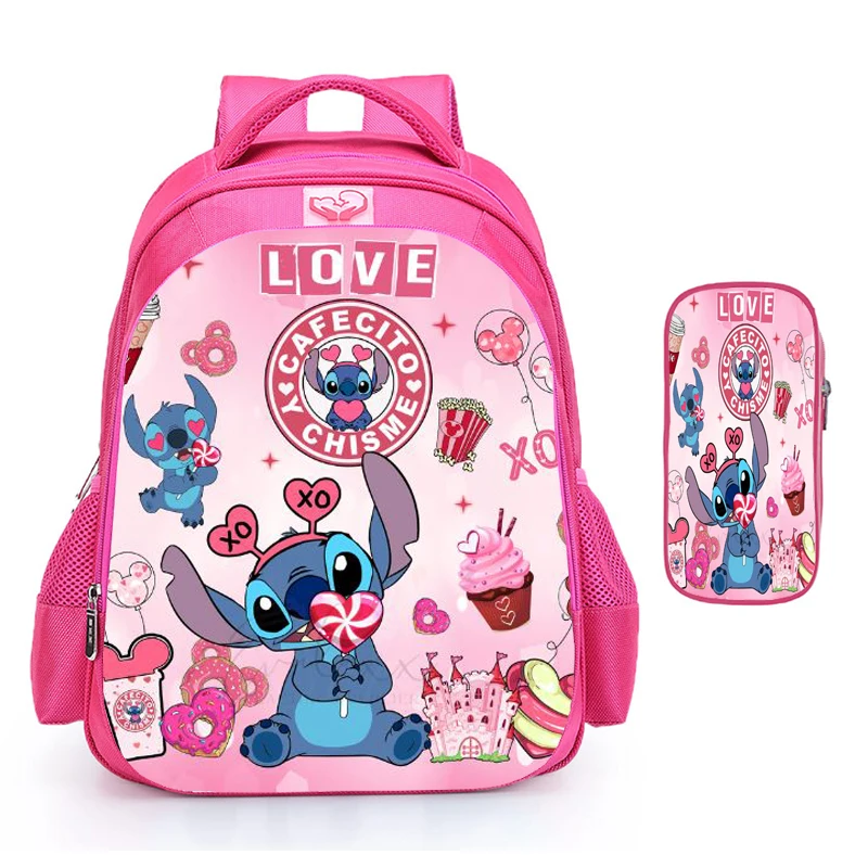 Lilo & Stitch-mochilas escolares ortopédicas para niños y niñas, bolsos de escuela primaria de grado 1-3-6, mochilas de capacidad para niños