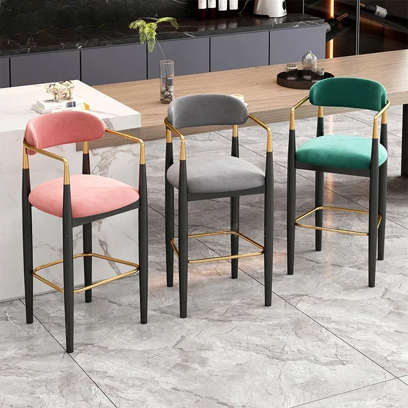 Bar Stools Restaurant Chairs Cafe Chair Chaise Design Floor Leather Stool Mid Professional Makeup High Kitchen Vintage Furniture