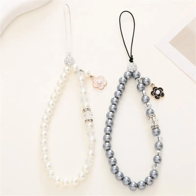 Mobile Phone Accessories Small And Fresh Sweatproof Water Proof Anti-fall Mobile Phone Peripherals Pendant Rope Bracelets Pearl