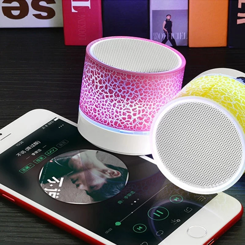 Wireless Speaker Bluetooth-compatible Mini Speaker LED TF Card Outdoor Sound Box for All Smartphone Car 3D Stereo Music Surround