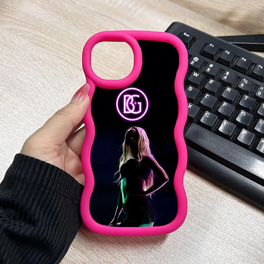 

Модный чехол Fashion Bad Gyal с волнистым краем из ТПУ для iPhone 17 16 15 14 13 12 11 Air Pro Max Plus, цветной
