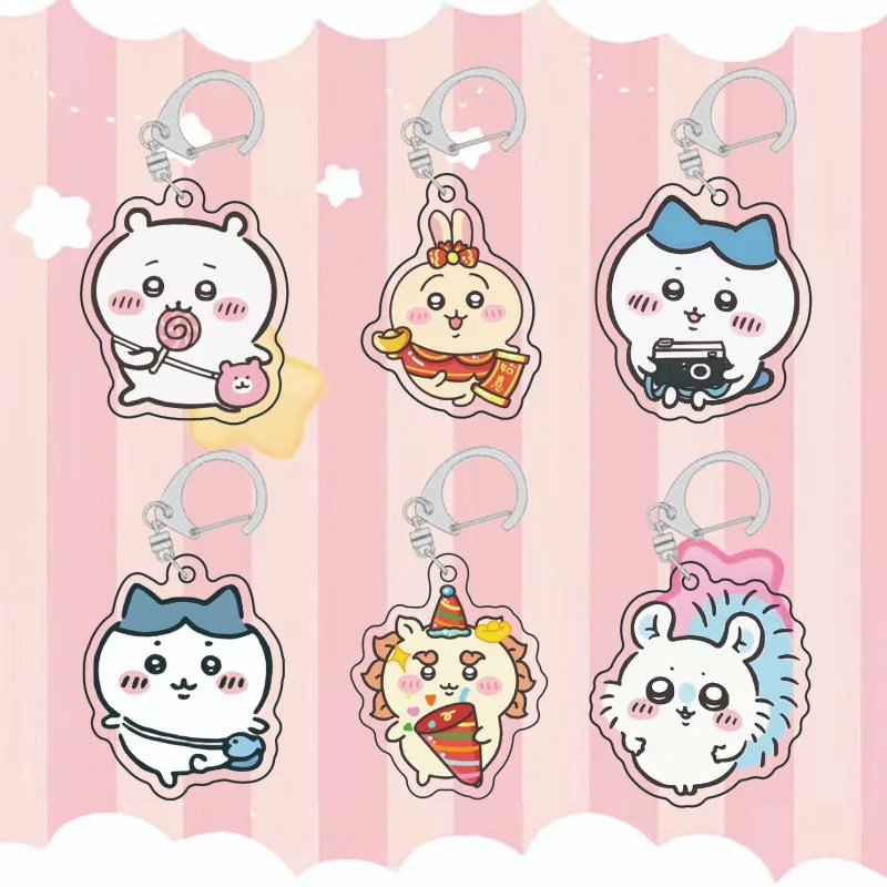 new year Chiikawa Keychain Student Gift Cute Acrylic Decorative Pendant Hanging Decorations for Backpacks miniso Anime Girl Gift