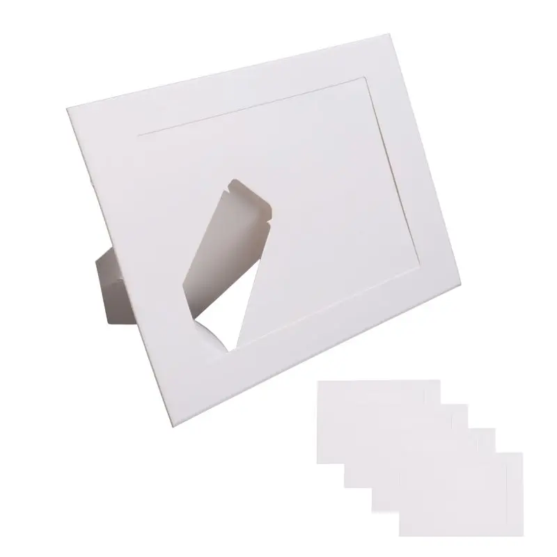 AB11-30 Pack Photo Frames Standing White Cardboard Photo Frames For 4 X 6Inch Photos,  With Easel DIY Crafts Frame