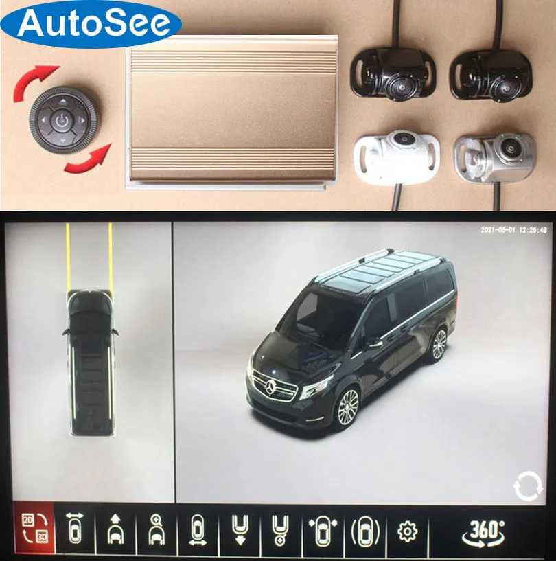 Voor Benz Voor Mercedes Sprinter Camper Camper Rv 360 Graden Camera Bird Eye 3d Panoramisch Zicht Surround Parking Reverse Kit