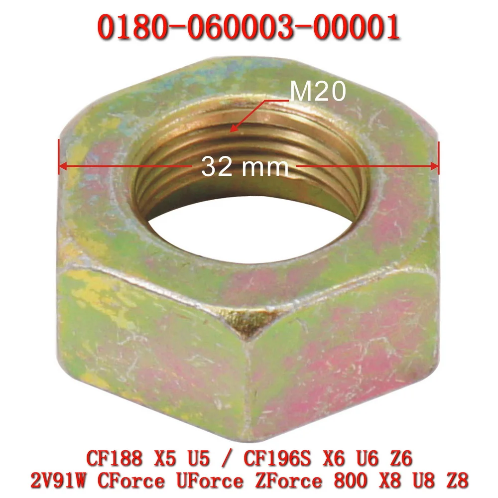 Original Main Drive Shaft Nut 0180-060003-00001For CFMoto ATV UTV SSV Accessories CForce UForce ZForce 500 800 800EX Trail 2V91W