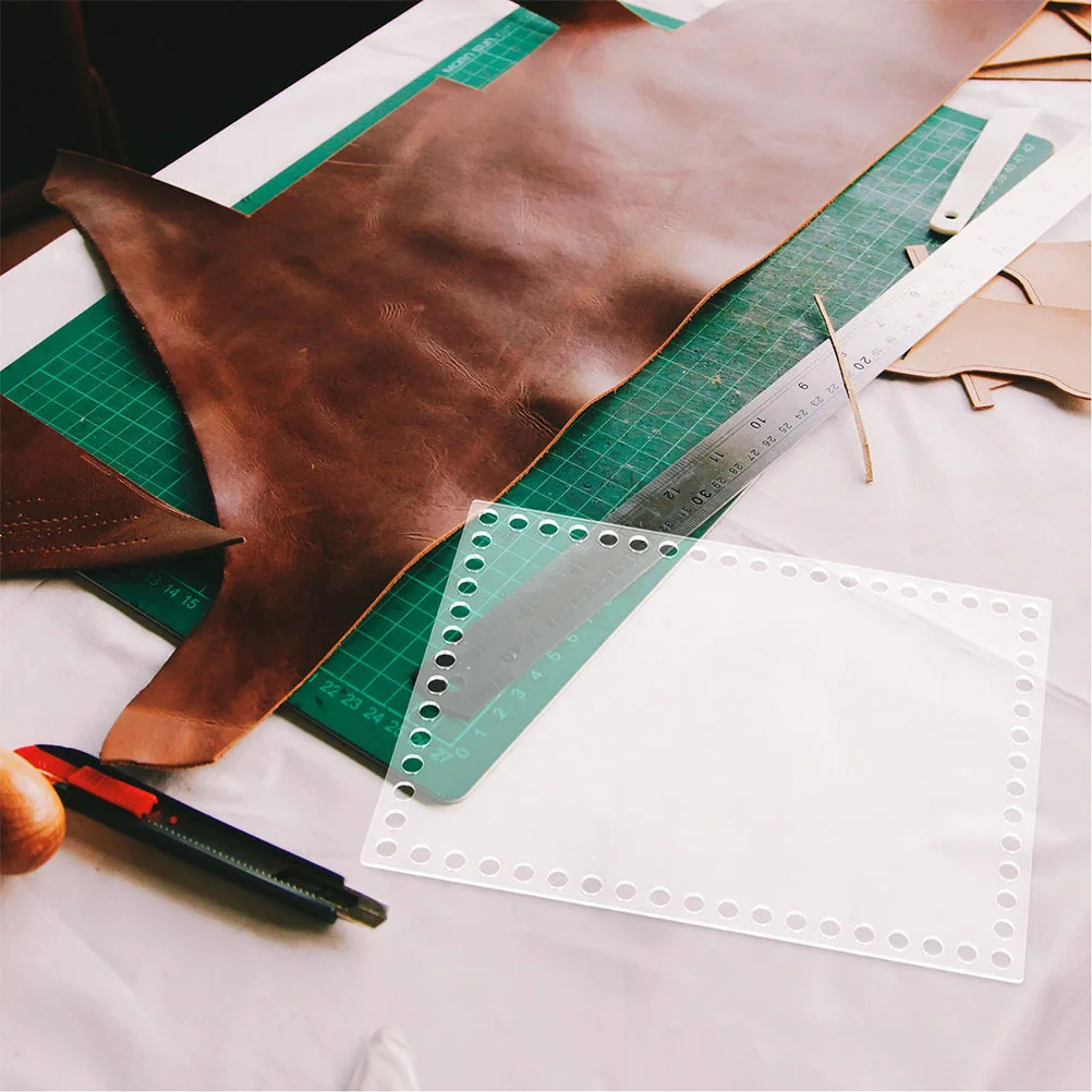 

3Pcs Transparent Acrylic Crochet Base Board for Bags Bottom Basket Weaving DIY Craft Supplies Knitting Weaving Frame