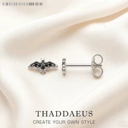 Ear Studs Moonless Night Bat Summer Brand New Earrings Day-to Day Gift Vintage Style 925 Sterling Silver Jewerly For Women