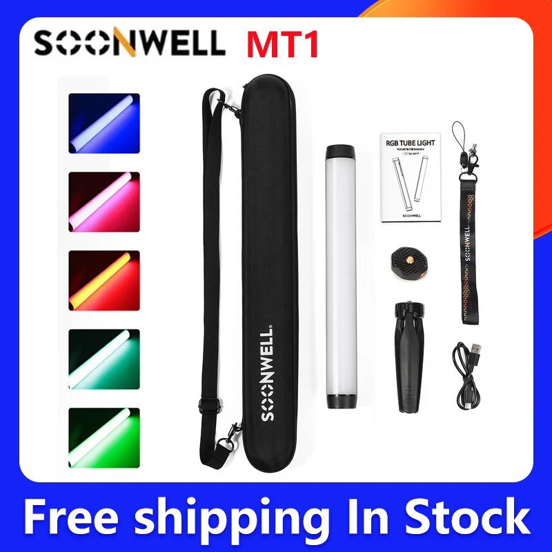 

Soonwell MT1 LED RGB soft light Tube waterproof Android Phone APP control Portable Handheld Photography Lighting Stick