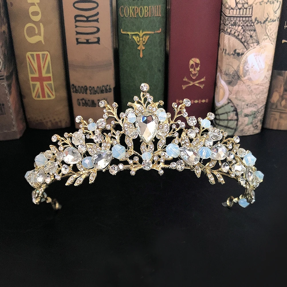 

Elegant Bride Crown Crystal Wedding Headdress Fashion Headwear Gorgeous Design Brightness Bridal Accessories Little Girl