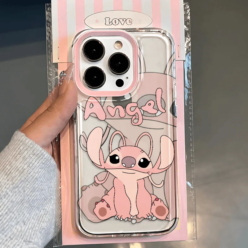 Disney New Stitch Clear Space Phone Case For Xiaomi Mi 10 10T 11 11Lite 12 12Lite 12T 13 14 Poco F4 F5 X4 X5 M45 Pro 5G Cover