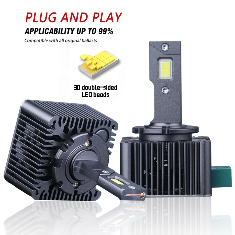 

2PCS D1S D3S Led Headlights Bulb HID 35W D2S D2R D4S D4R D8S Two-sided CSP Chip Lights Plug&Play Car Lamp Xenon Lights 12V 24V