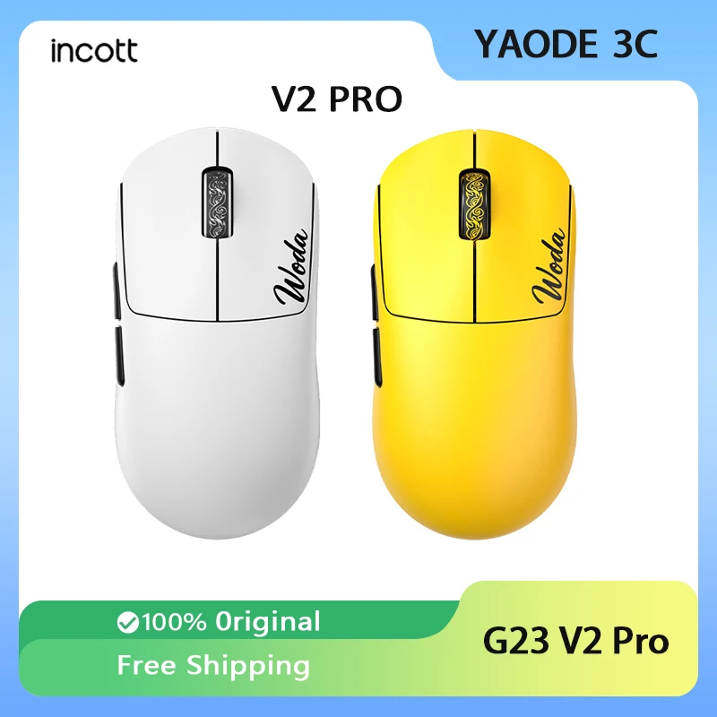 

Incott G23 V2 Pro V2 Se Wireless Mouse Tri Mode PAW3395 8K Hot Swap Lightweight Ergonomics PC Gaming Mouse Accessories Gifts