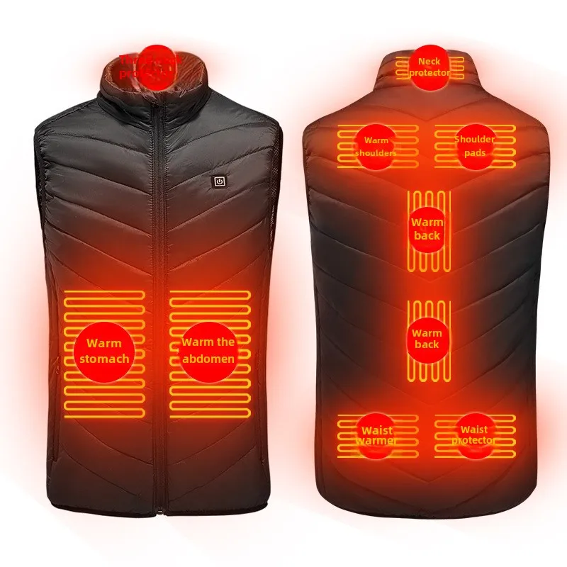 

District 9 Single-Control Heating Suit Vest Back Men and Women Can Wear Smart USBHeating Clothes Vest