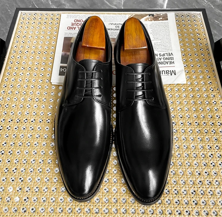High End Men'S Formal Wear - High-End Genuine Leather Men's Pointed Oxford